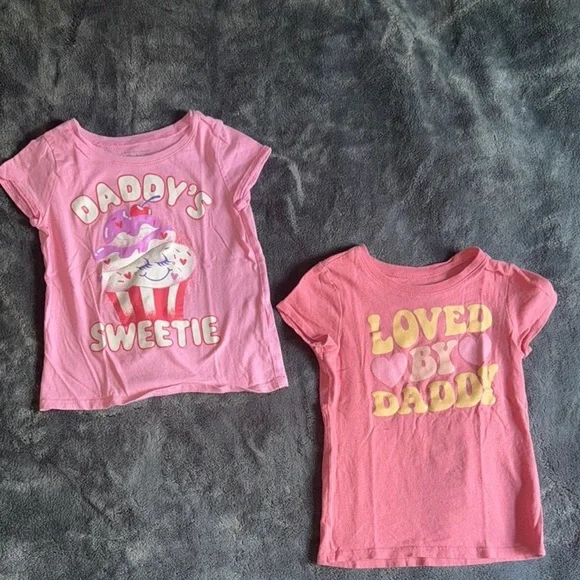 The Children's Place Pink ‘Daddy’ Graphic Tees | 4T & 5T | 4 Items - Picture 8 of 12